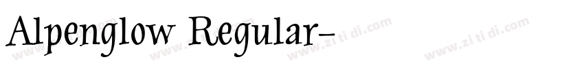 Alpenglow Regular字体转换